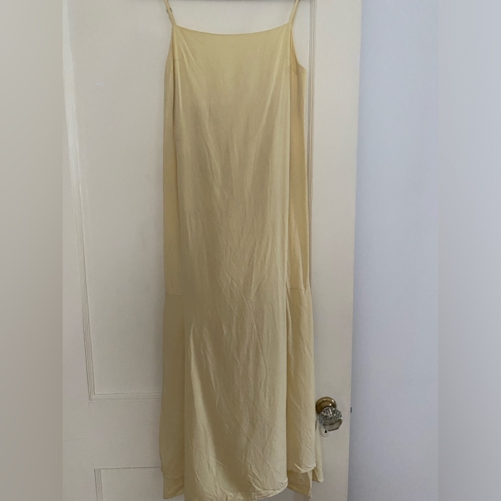 Soft Yellow Midi Dress